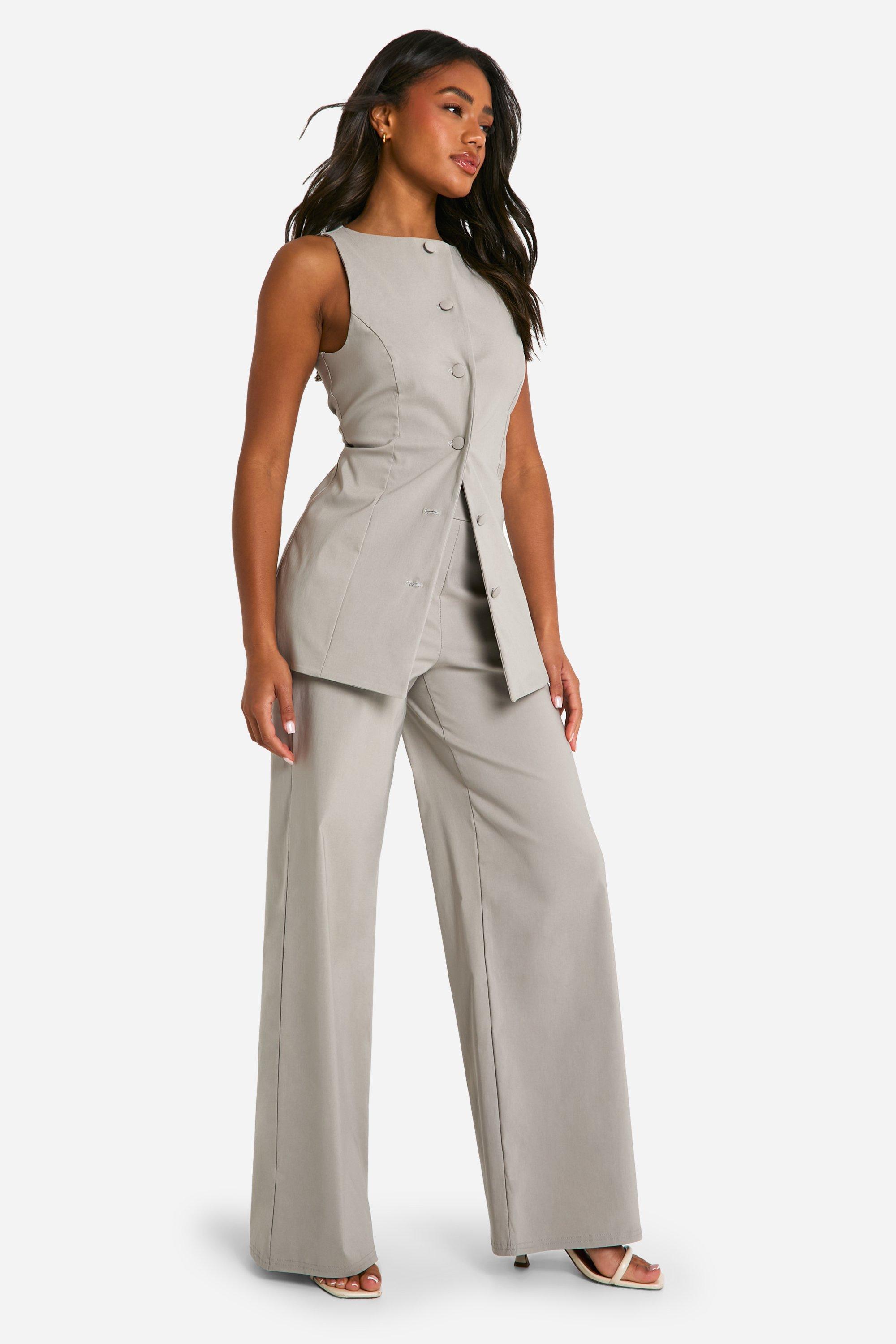 Extra long wide leg trousers best sale