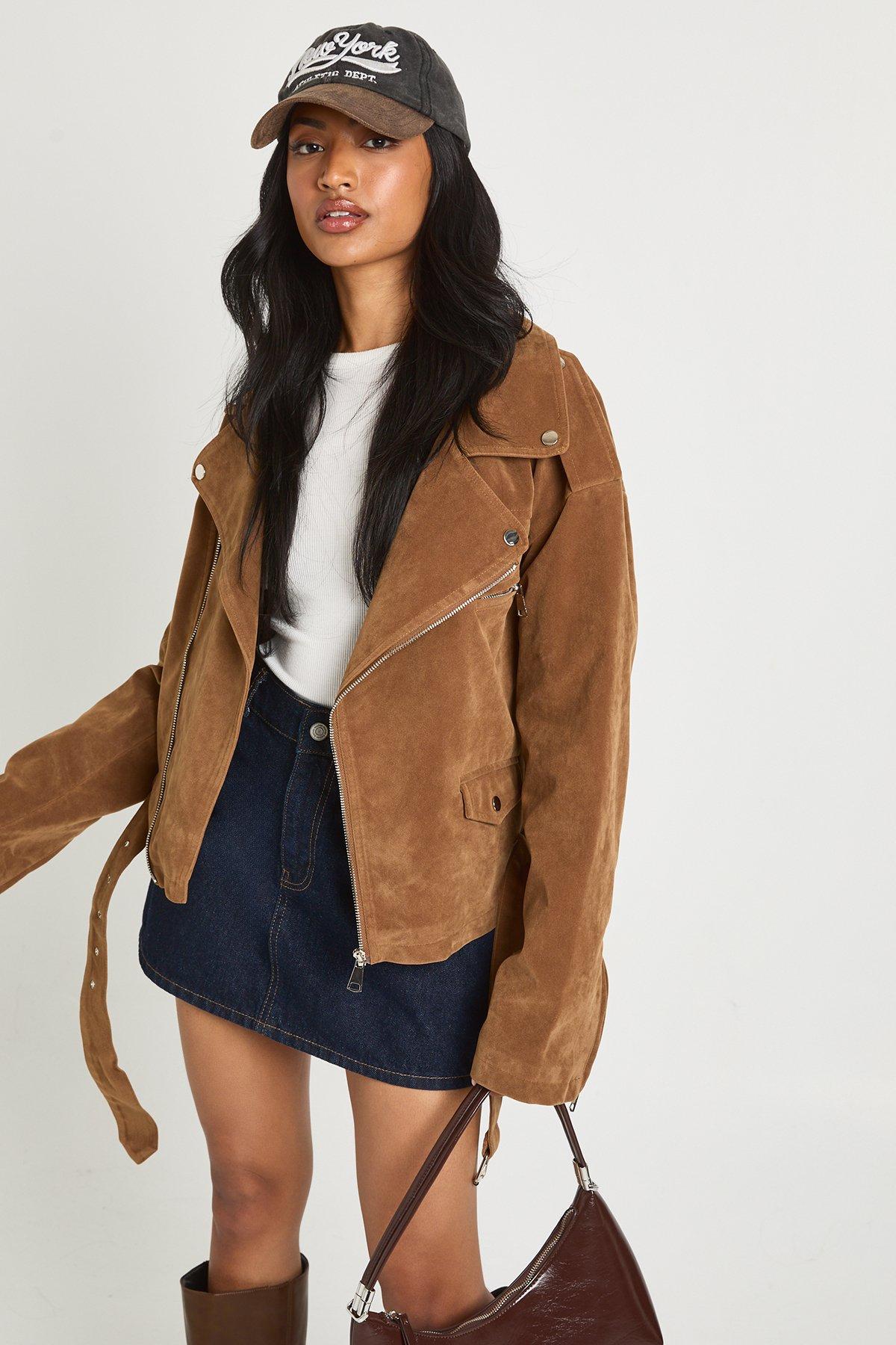 【vintage】 Oversizecoat Mod Vintage Look Faux Leather Oversized Bomber Jacket | boohoo CA