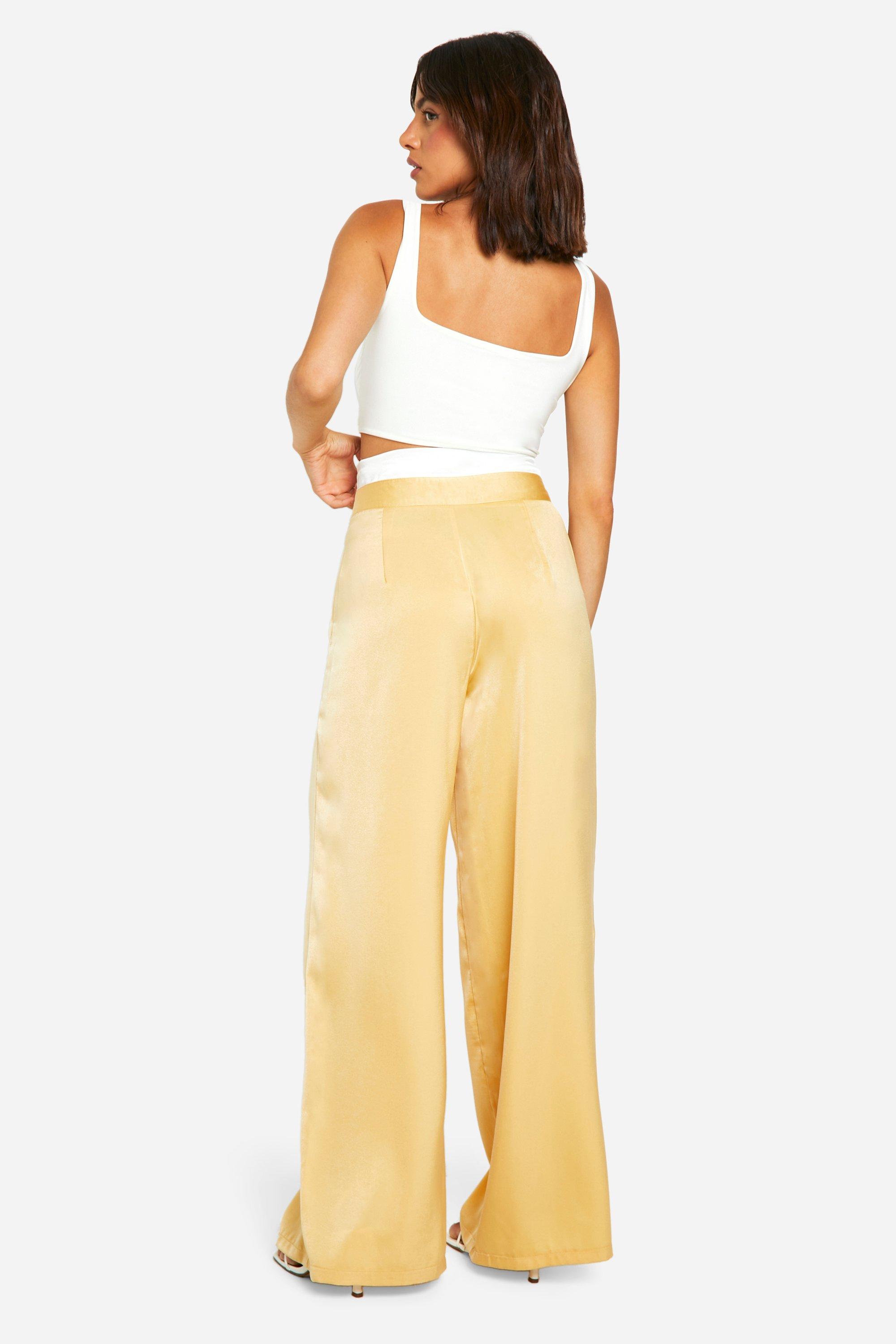 Pantalon large satiné hotsell