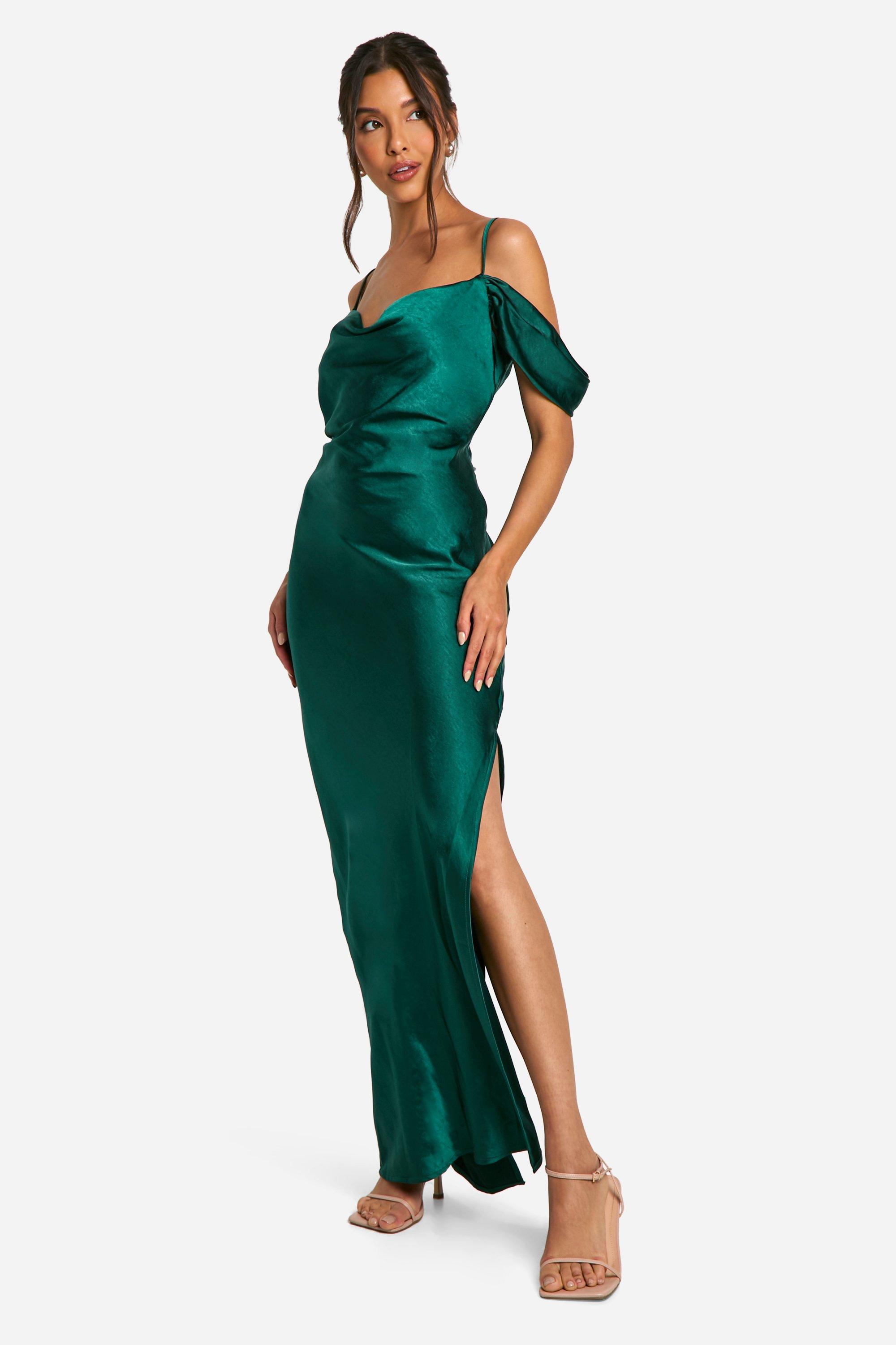 Cold shoulder dip hem dress outlet