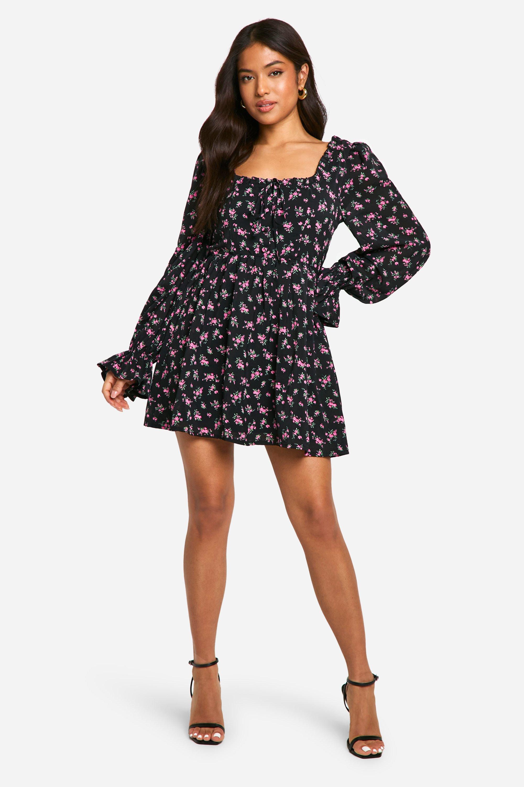 Petite skater dress with sleeves hotsell