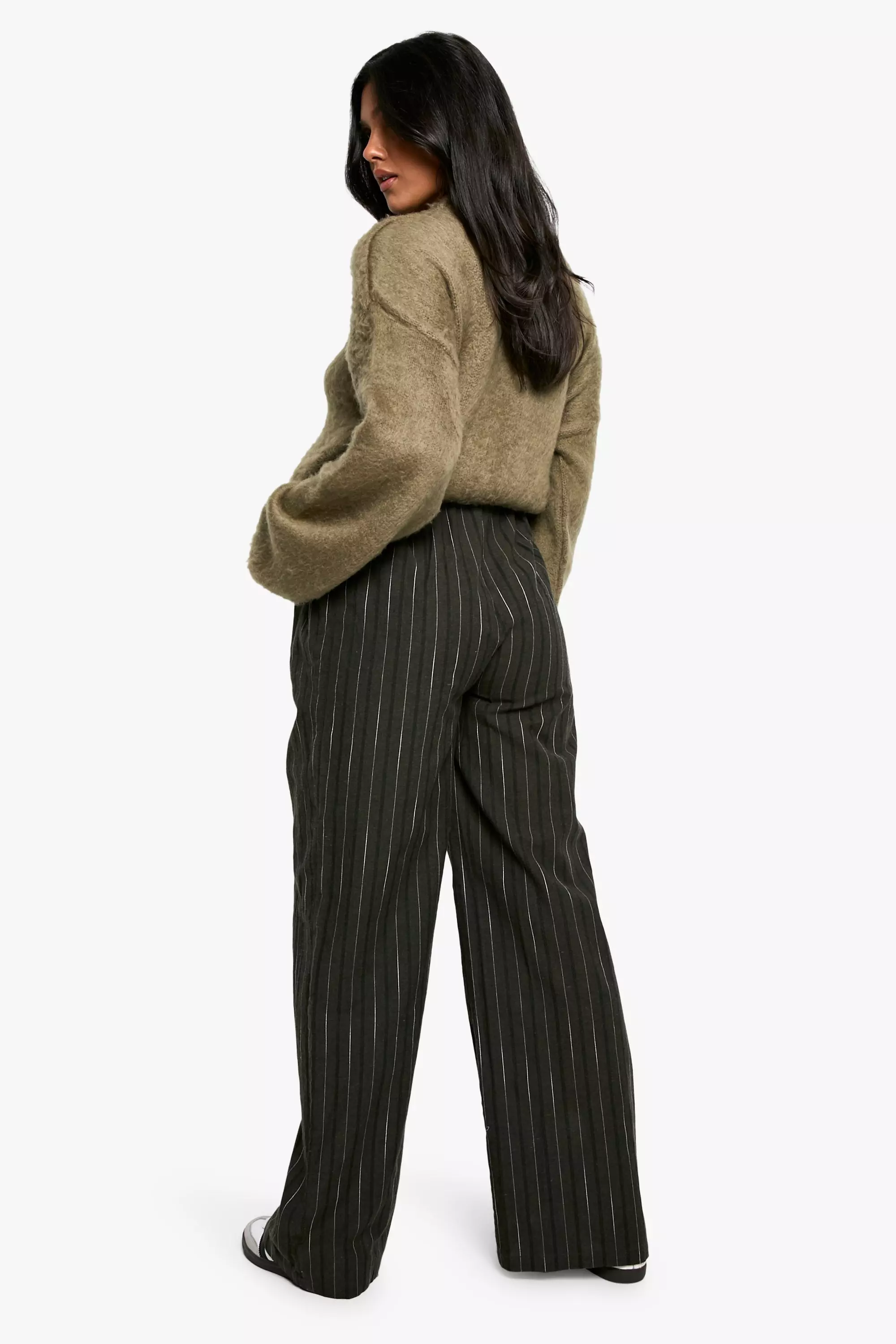 Olive Maternity Elasticated Waist Stripe Trouser alternative image
