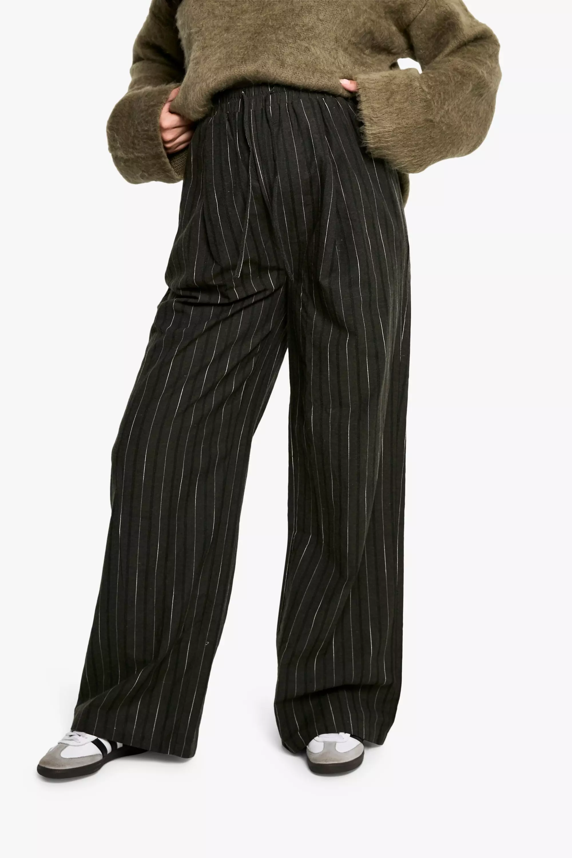 Olive Maternity Elasticated Waist Stripe Trouser alternative image