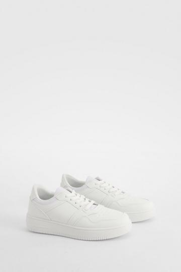 Chunky Paneled Sneakers white