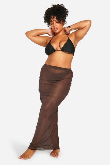 Plus Maxi Strand Rok chocolate