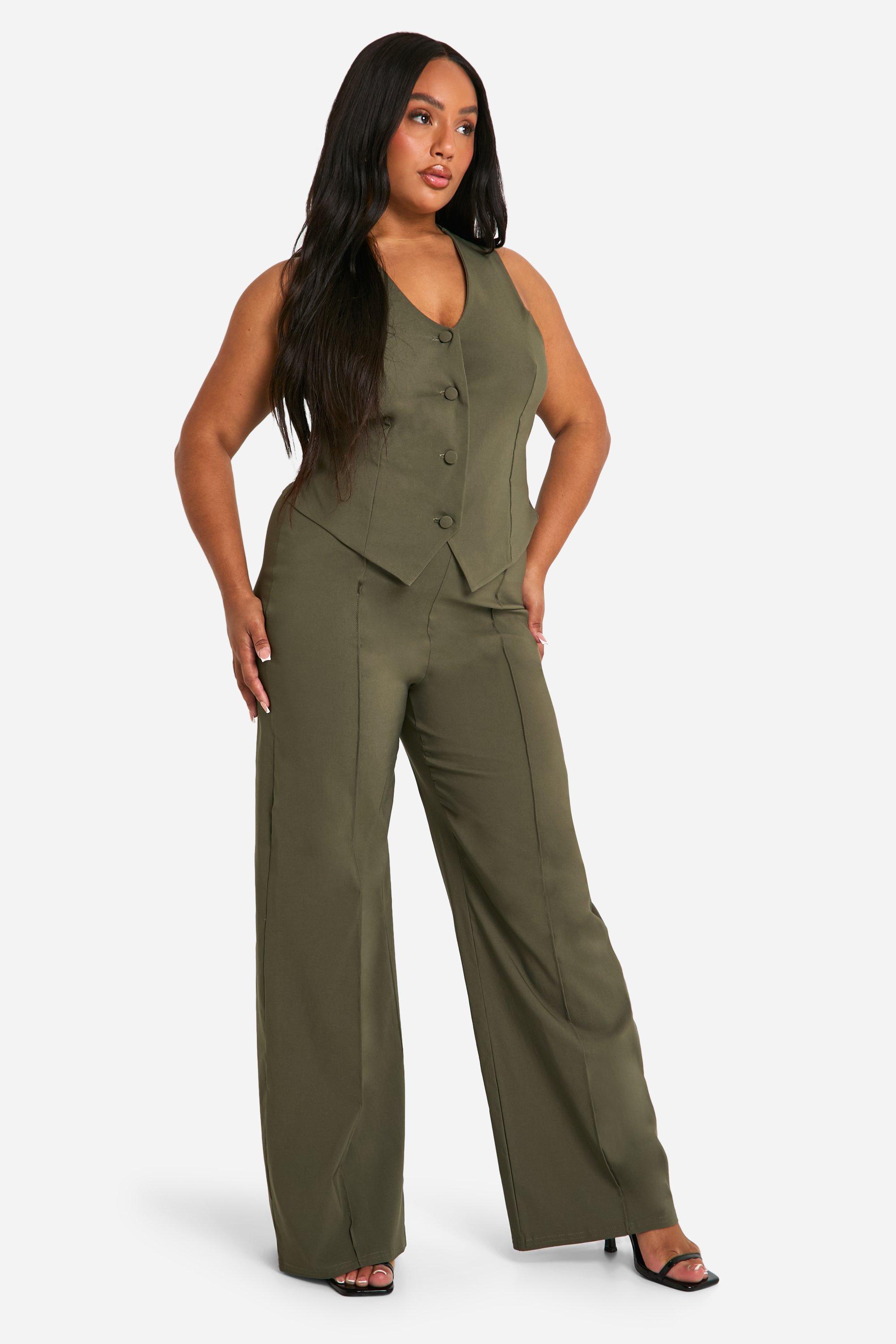 Plus size stretch trousers best sale