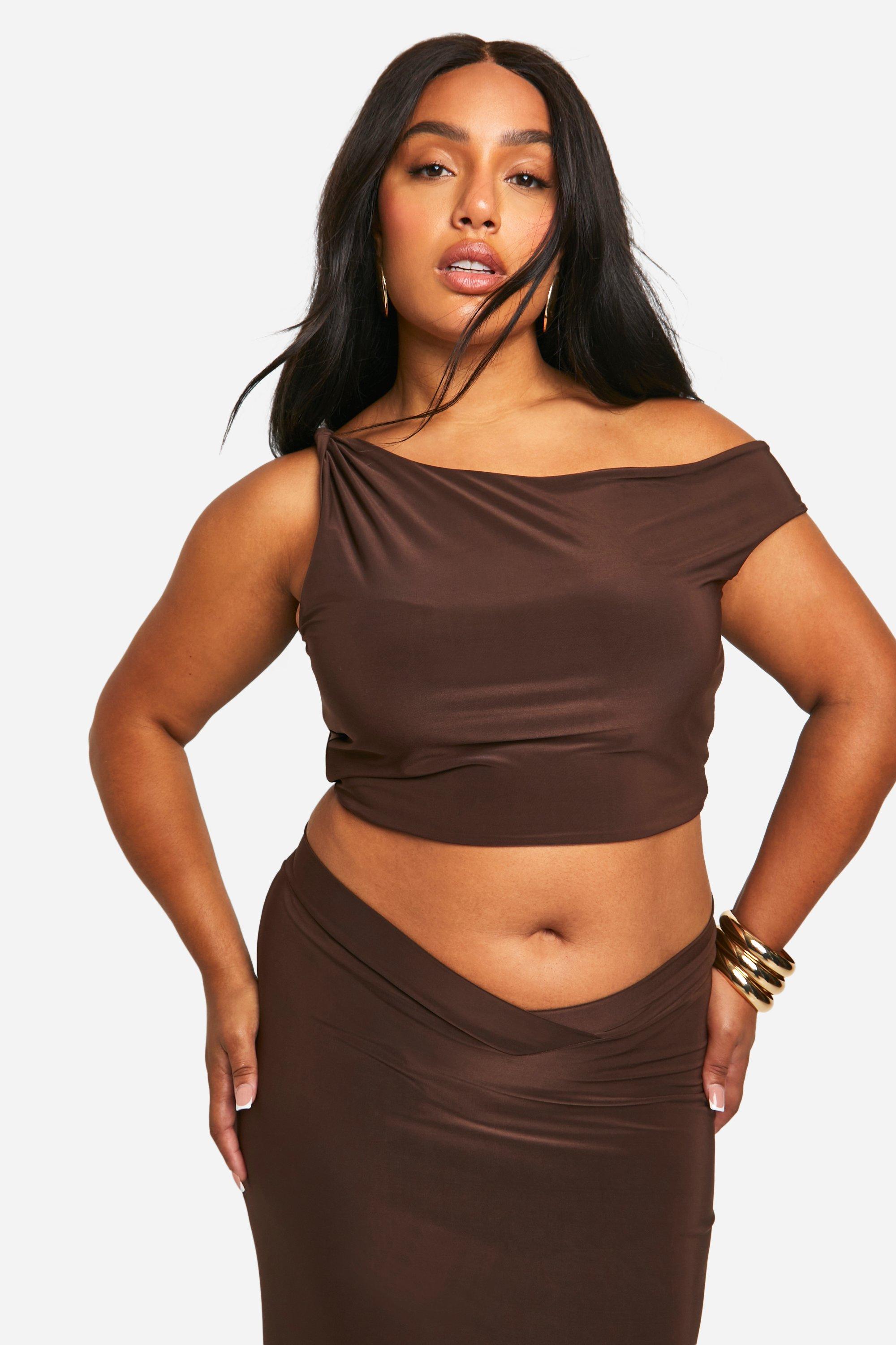 Brown skirt co ord hotsell