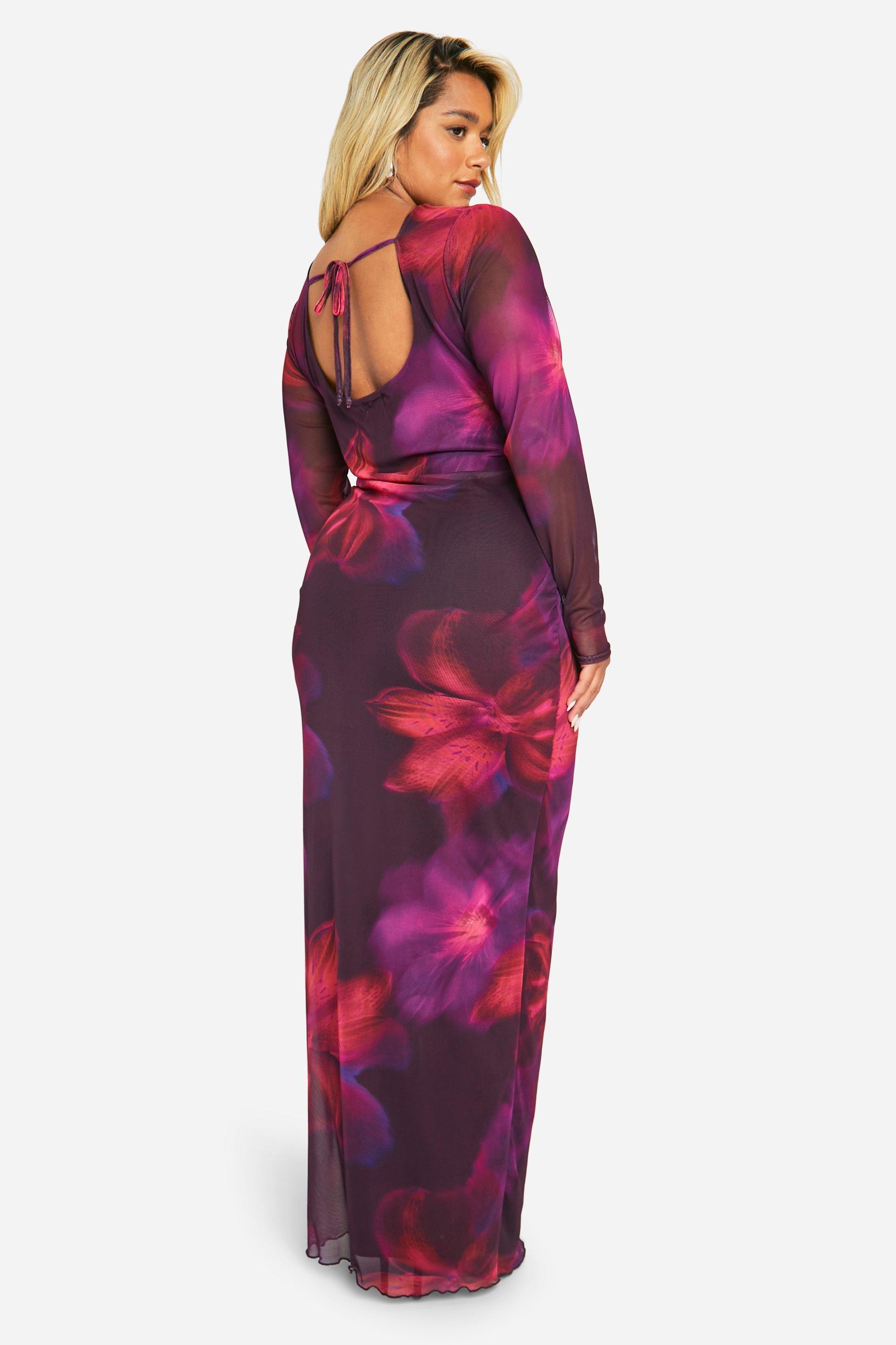 Purple maxi dress boohoo best sale