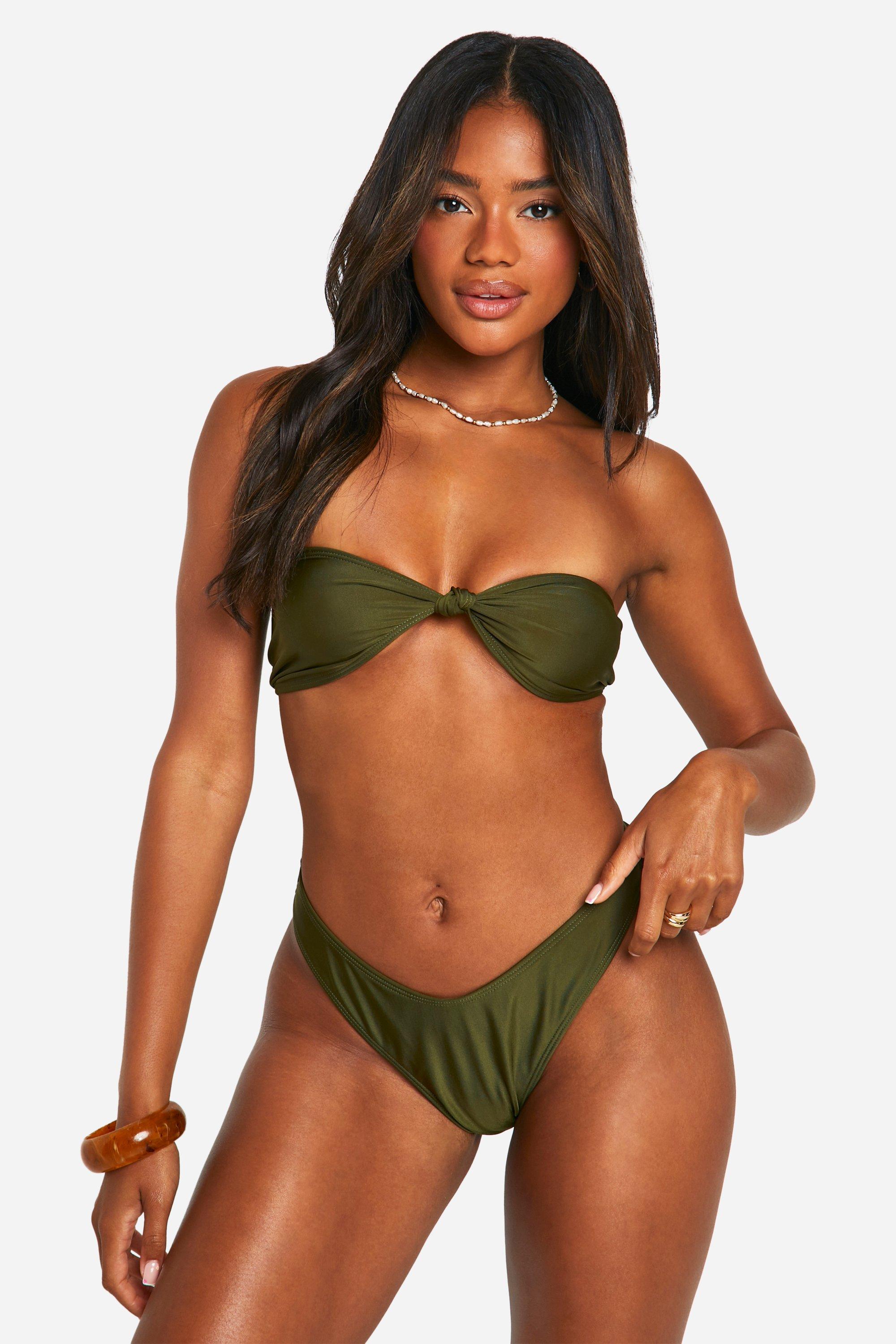 Khaki Bandeau Bikini Top 