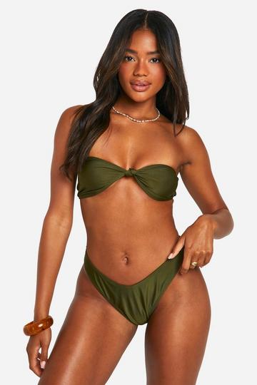 Bandeau Bikini Top khaki