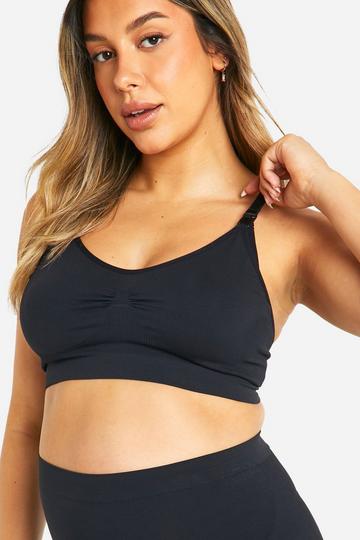 Maternity Seamless Nursing Bra black