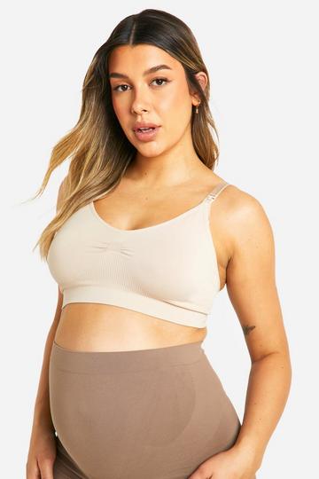 Maternity Seamless Nursing Bra nude