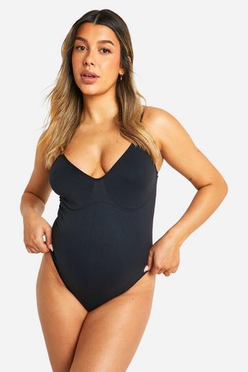 Zwangerschap Naadloze Corrigerende Bodysuit black