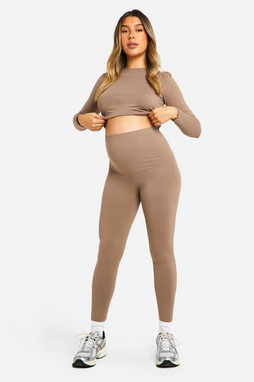 Zwangerschap Superzachte Contour Leggings mocha