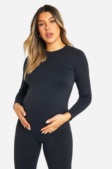 Maternity Soft Touch Longsleeve Basic Top black