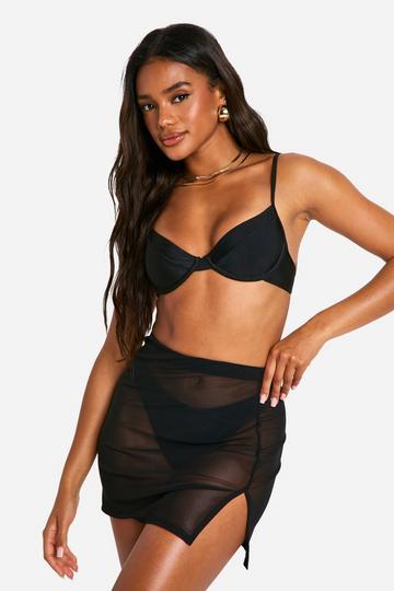 Mesh Mini Beach Skirt black