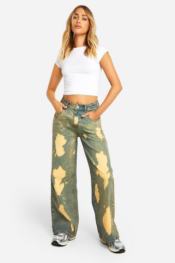 Bleach Splash Wash Denim Jeans vintage wash