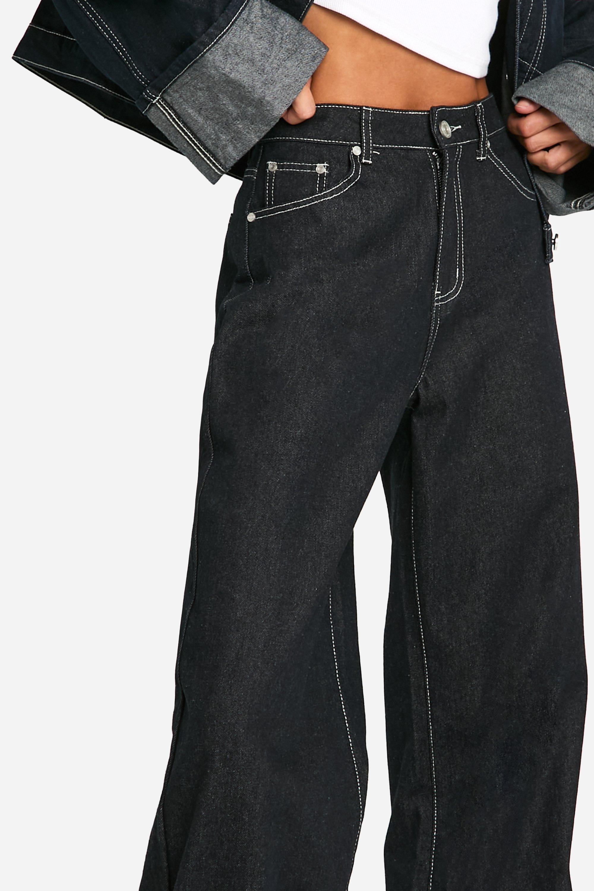Tall Indigo Deep Turn Up Cuff Wide Leg Jeans | boohoo USA Tall Indigo Deep Turn Up Cuff Wide Leg Jeans | boohoo USA