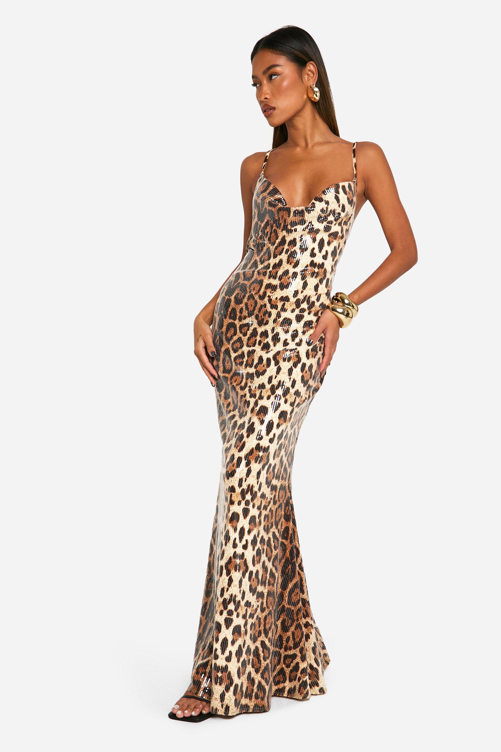 Cheetah sequin dress hotsell