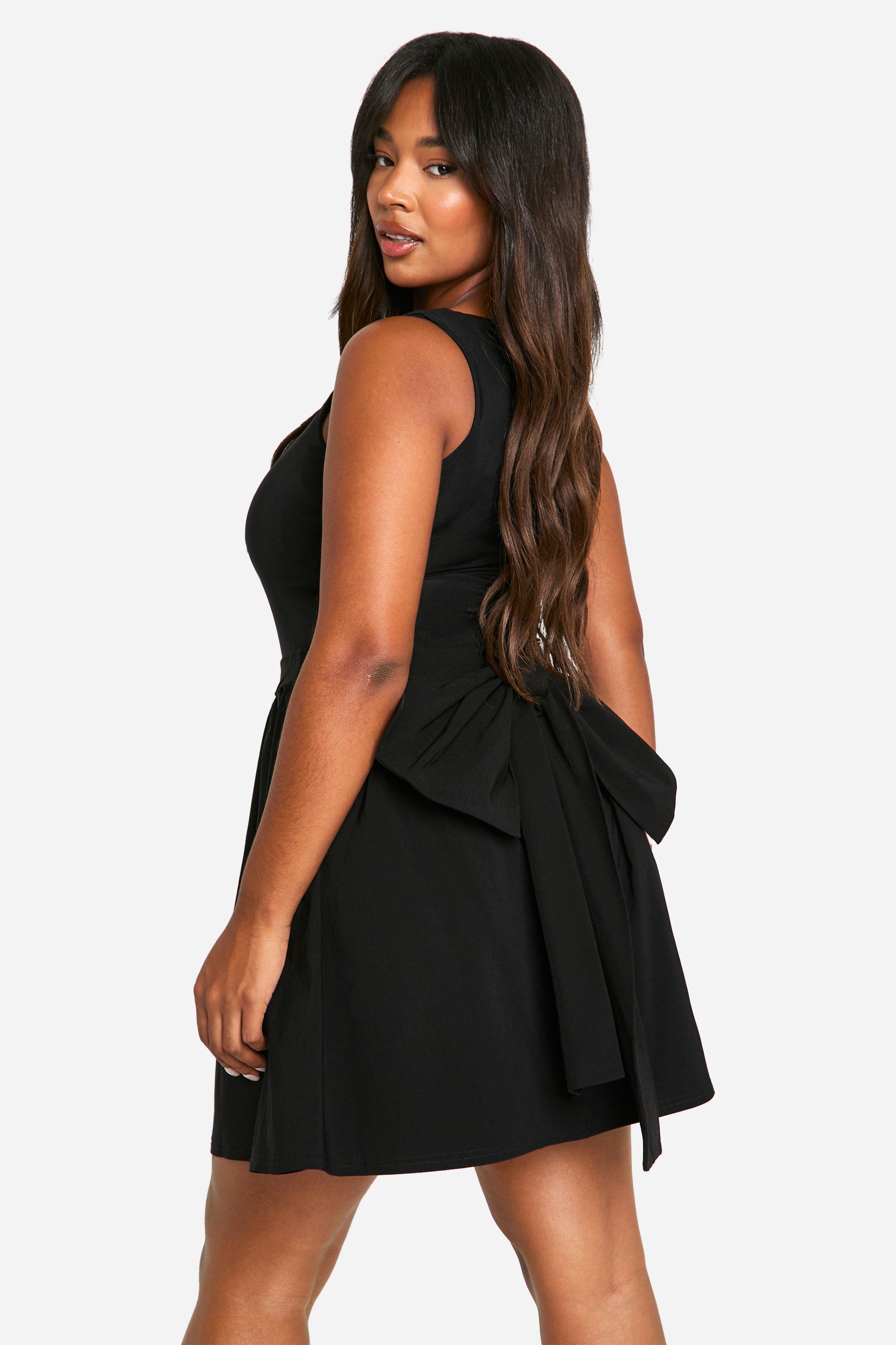 Black skater skirt boohoo best sale