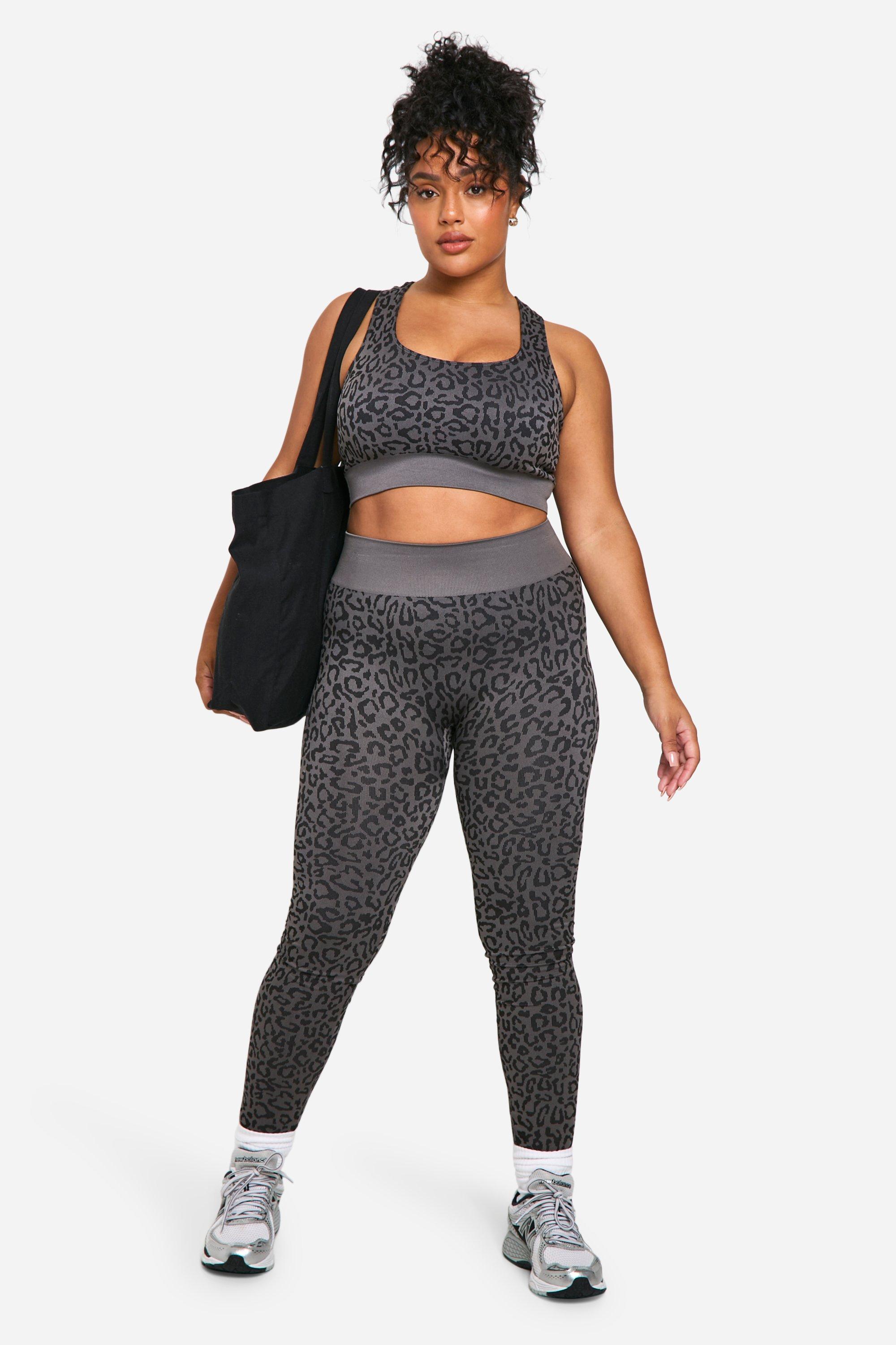 Grande taille - Legging sans coutures à imprimé léopard