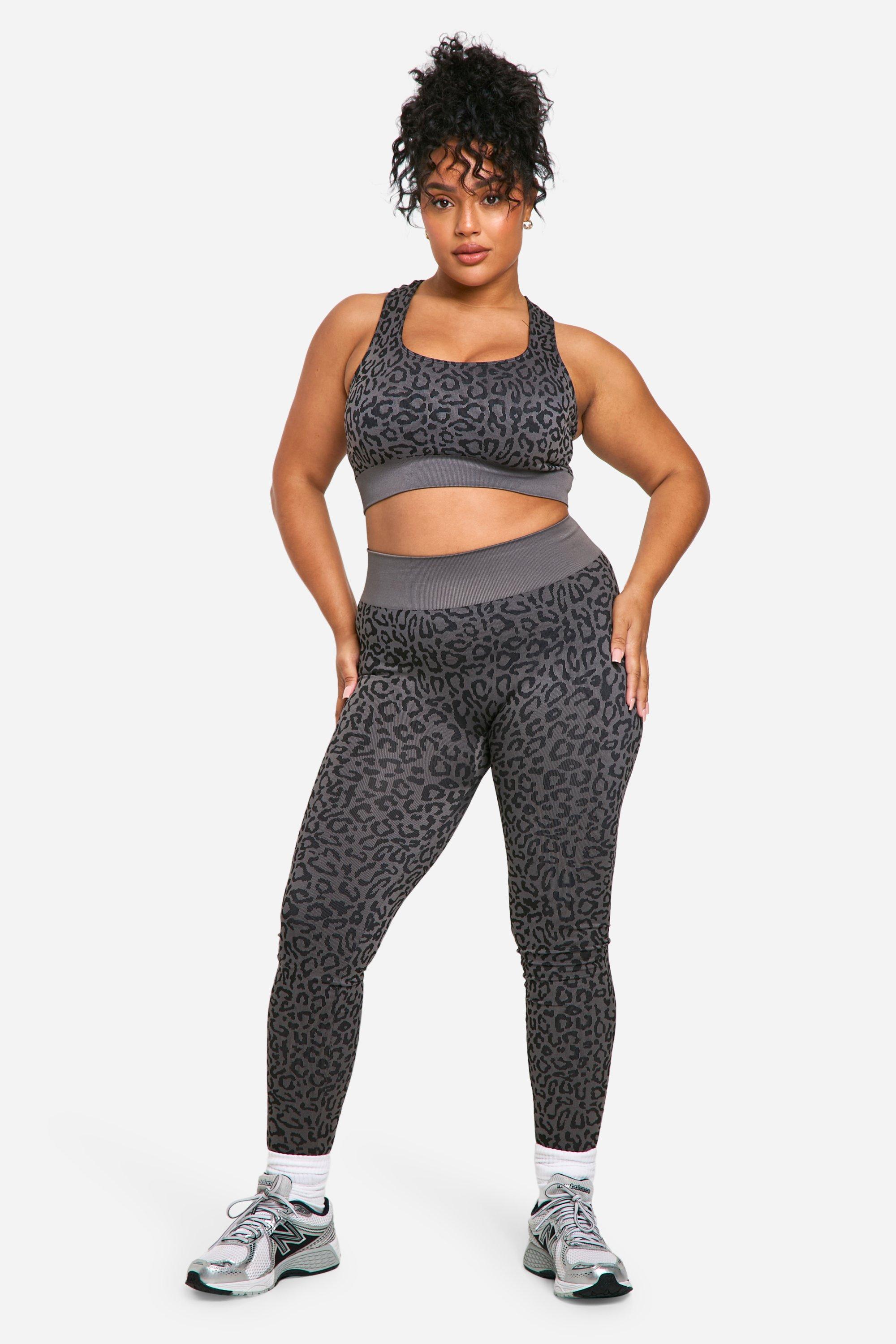 Plus Leopard Print Seamless Legging