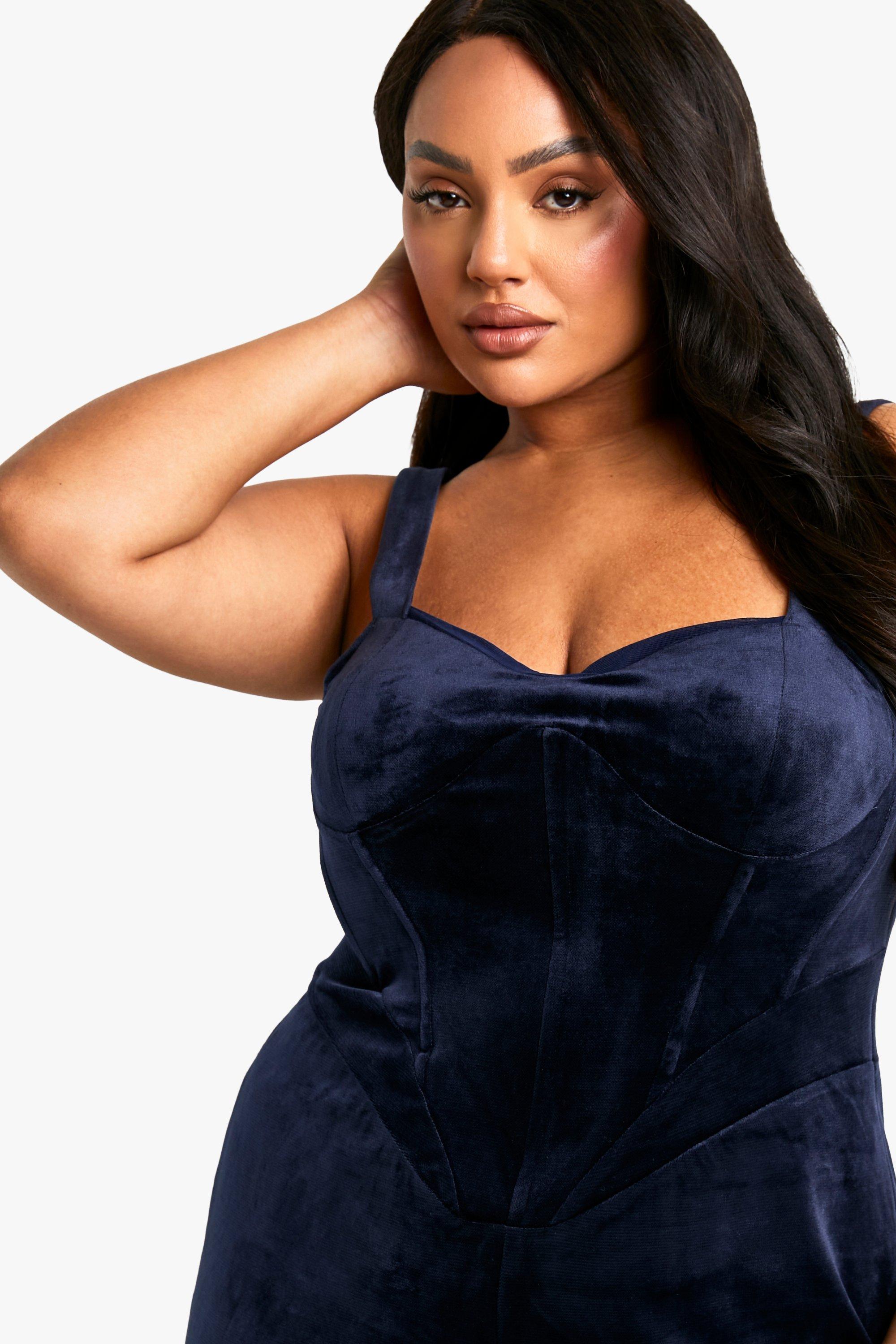 Boohoo fashion navy jumpsuit