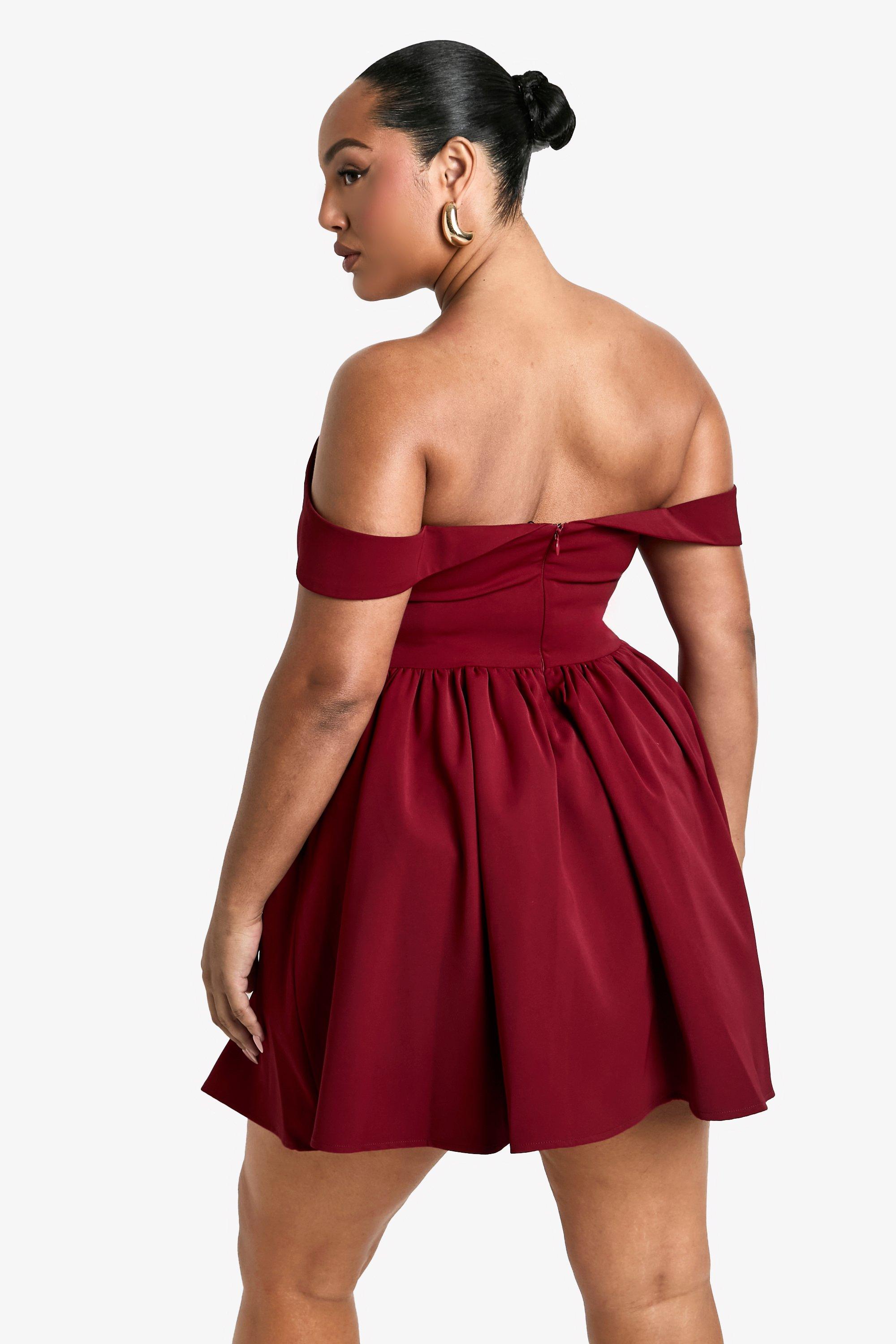 Berry dress boohoo best sale