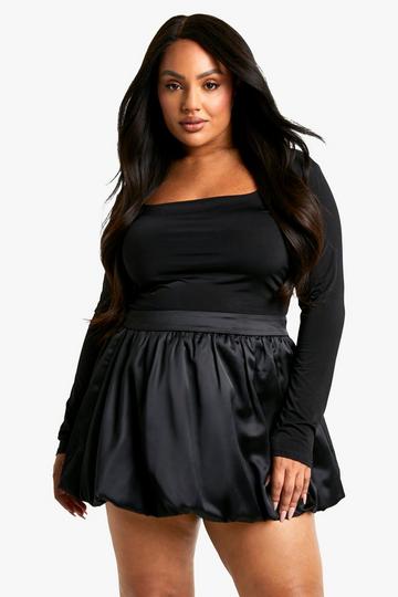 Plus Puffball Skirt black