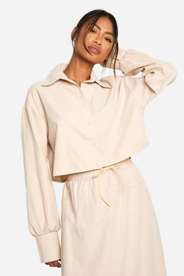 Soft Touch Cropped Shirt stone