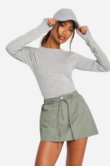 Khaki Micro Mini Skirt