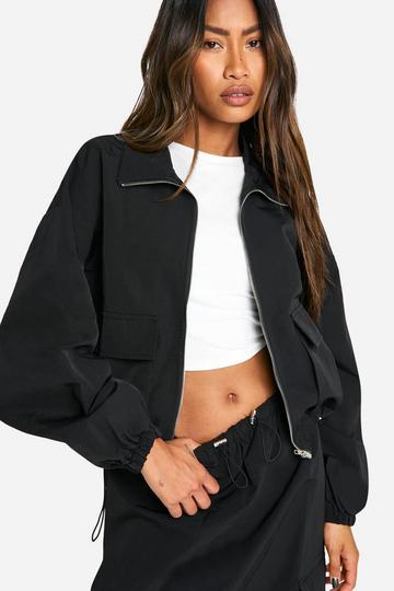 Nylon Cargo Bomber black