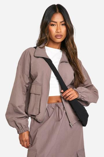 Nylon Cargo Shirt mocha