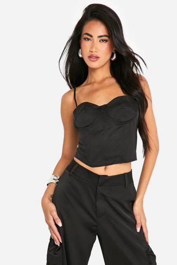 Lightweight Cargo Corset Top black