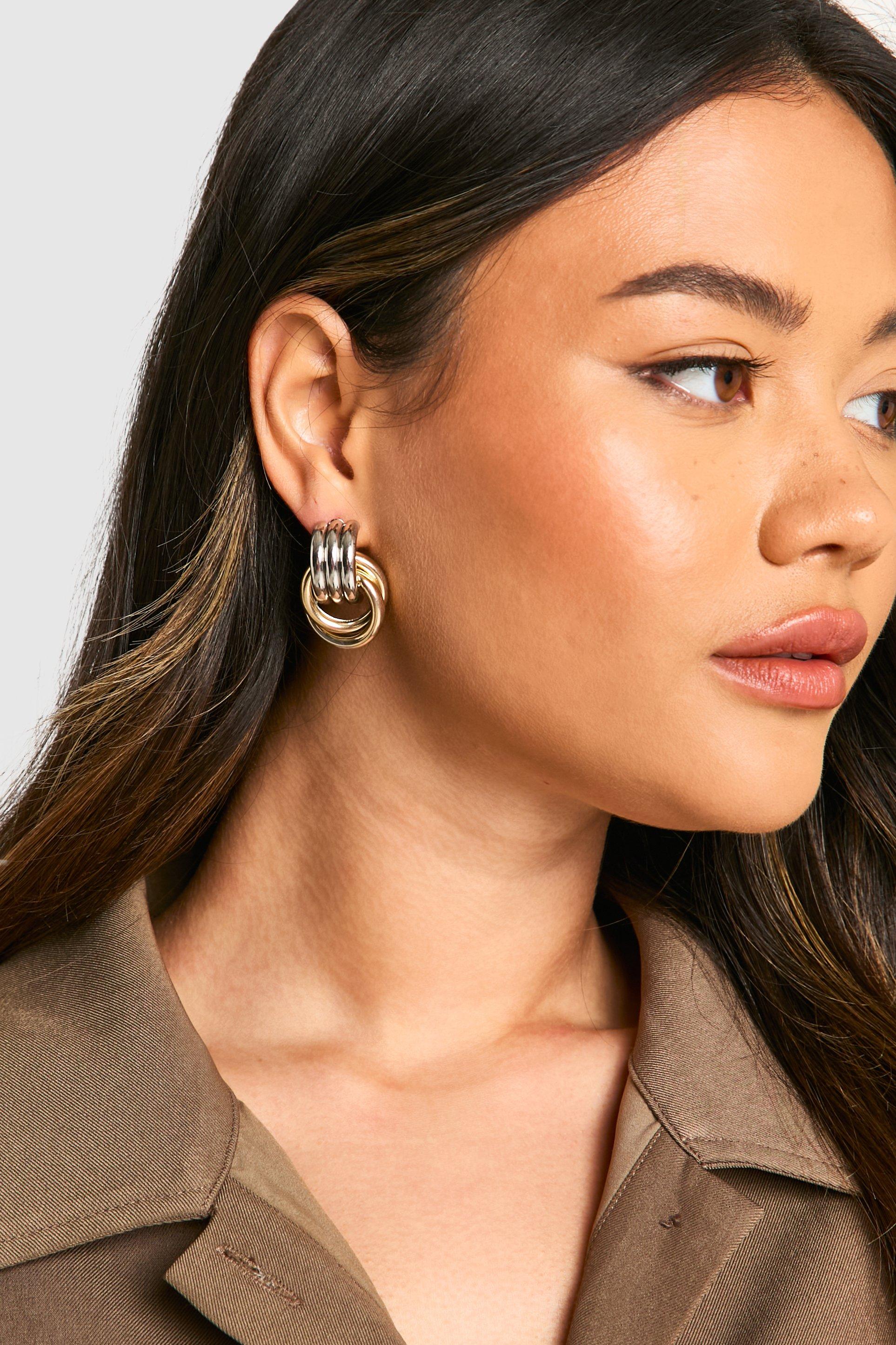 Boucles d'oreilles pendantes en métal