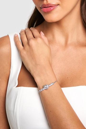 Knot Detail Toggle Bracelet silver