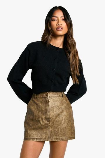 Washed Pu Micro Mini Skirt vintage wash