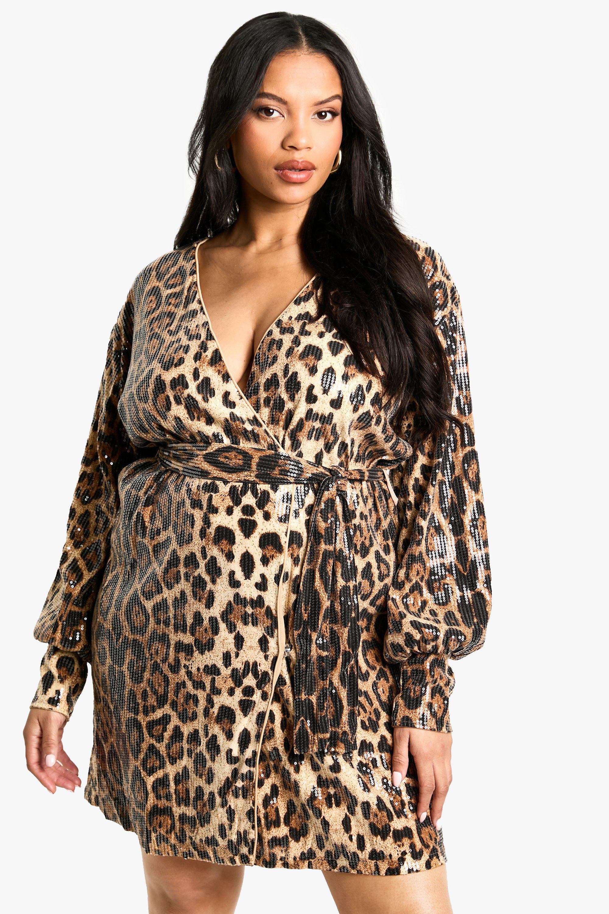 Boohoo fashion petite leopard print dress