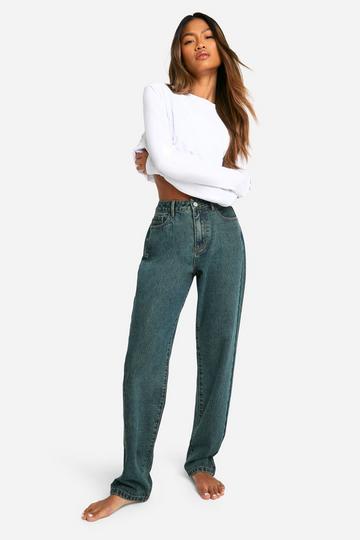 Basic Jeans Met Rechte Pijpen vintage wash