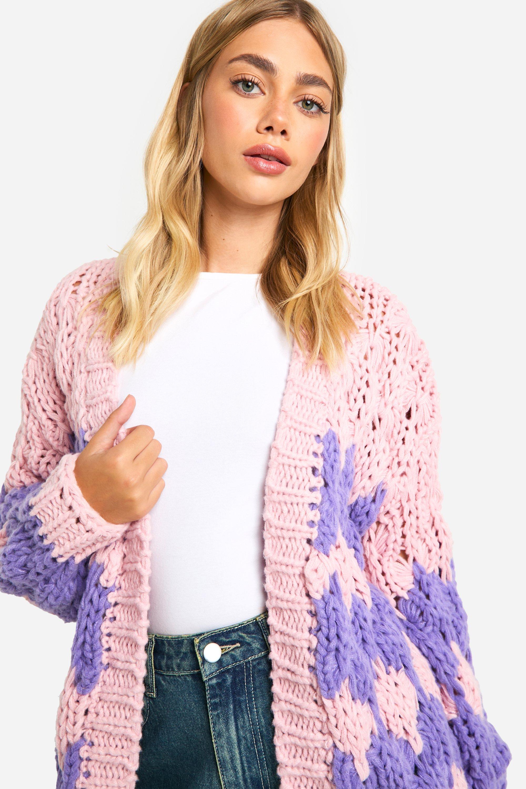 Premium Oversized Chunky Knit Cardigan boohoo NO