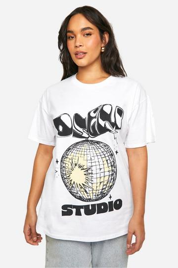 White Plus Disco Ball T-shirt