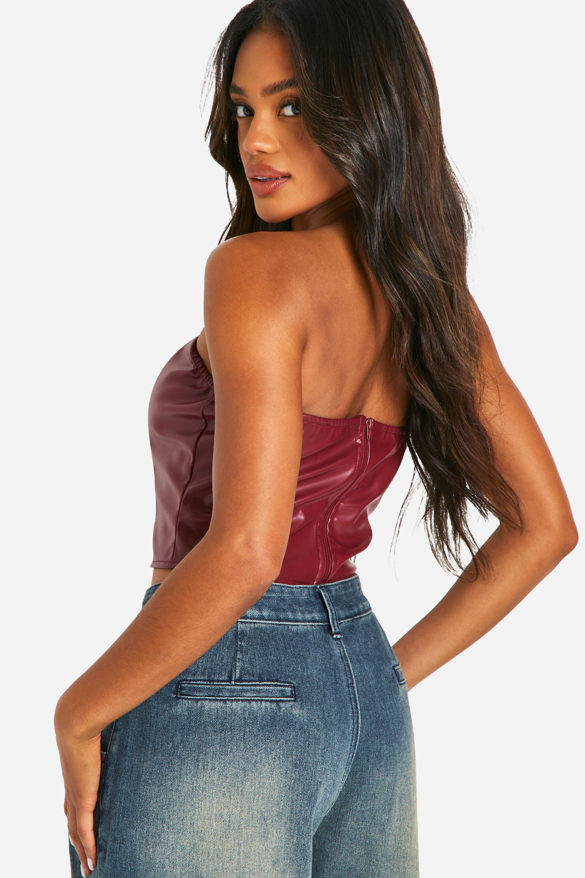 Strapless bustier crop top outlet