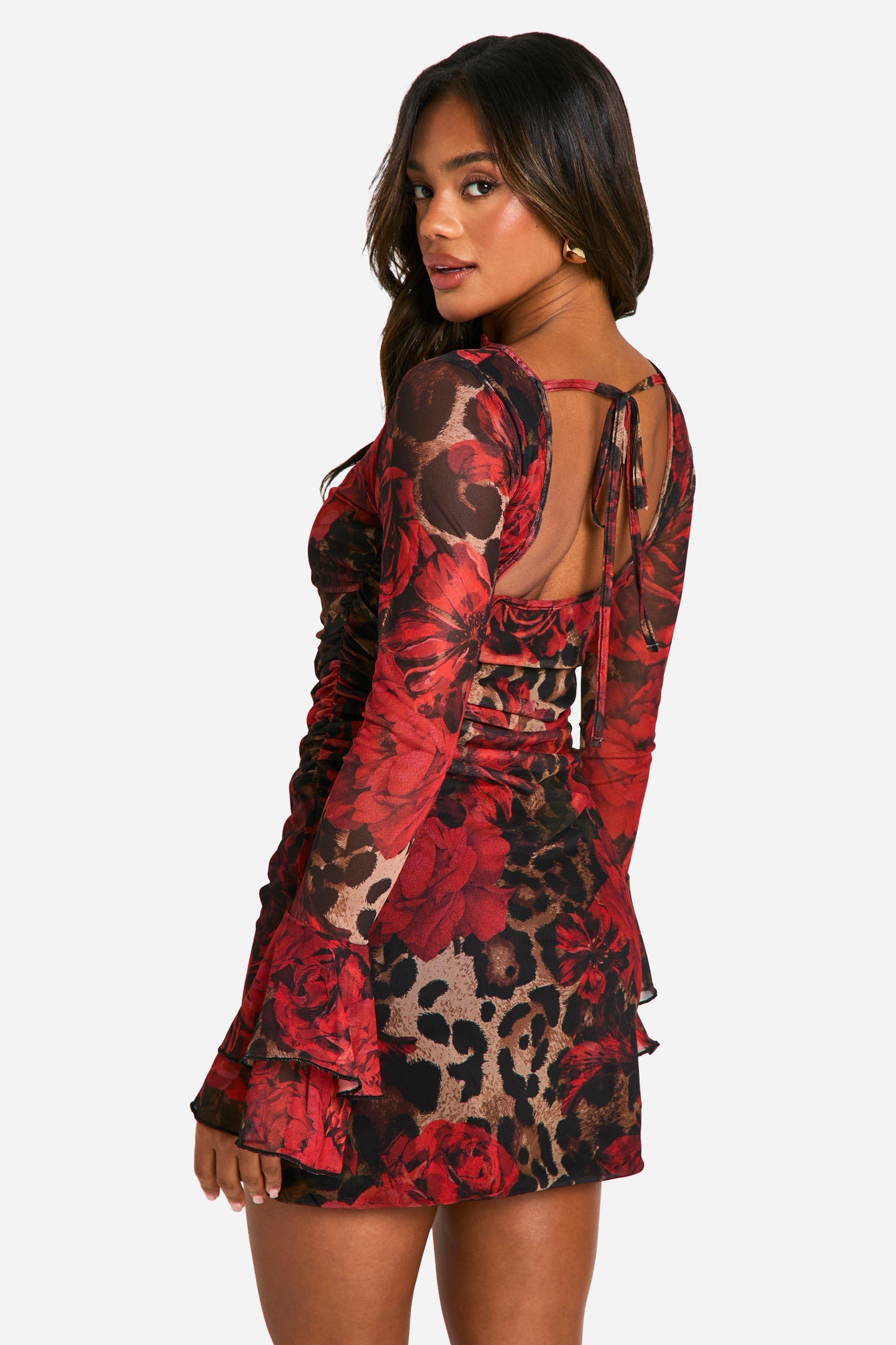Boohoo leopard star dress deals