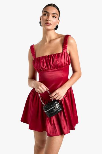 Melkmeisjes Mini Jurk red