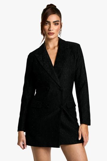 Kanten Blazer Jurk black