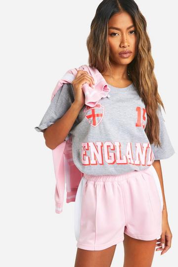 Oversized Engeland T-Shirt Met Print grey marl