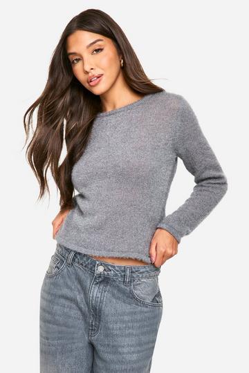 Fluffy Knit Jumper grey