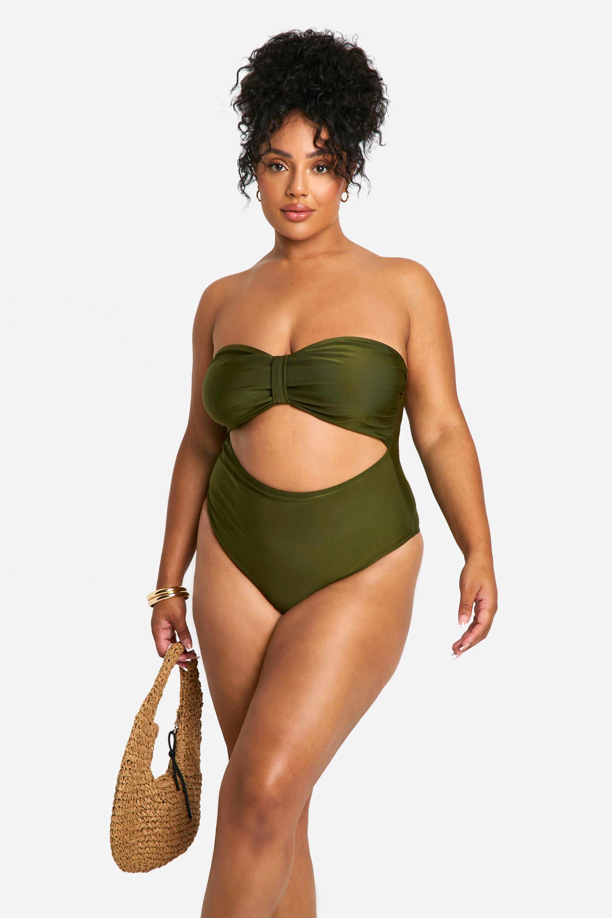 Plus size bandeau swimdress best sale