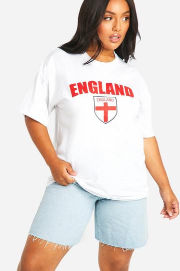 White Plus England Oversized T- Shirt