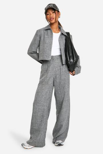 Extreme Wide Leg Tailored Pants slate grey